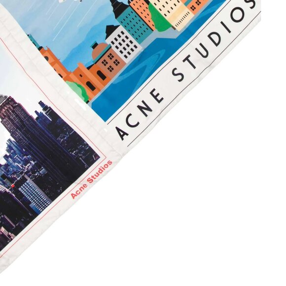 Rare Acne Studios Silk Print Scarf in Pristine Condition with Dust Bag - Picture 3 of 3